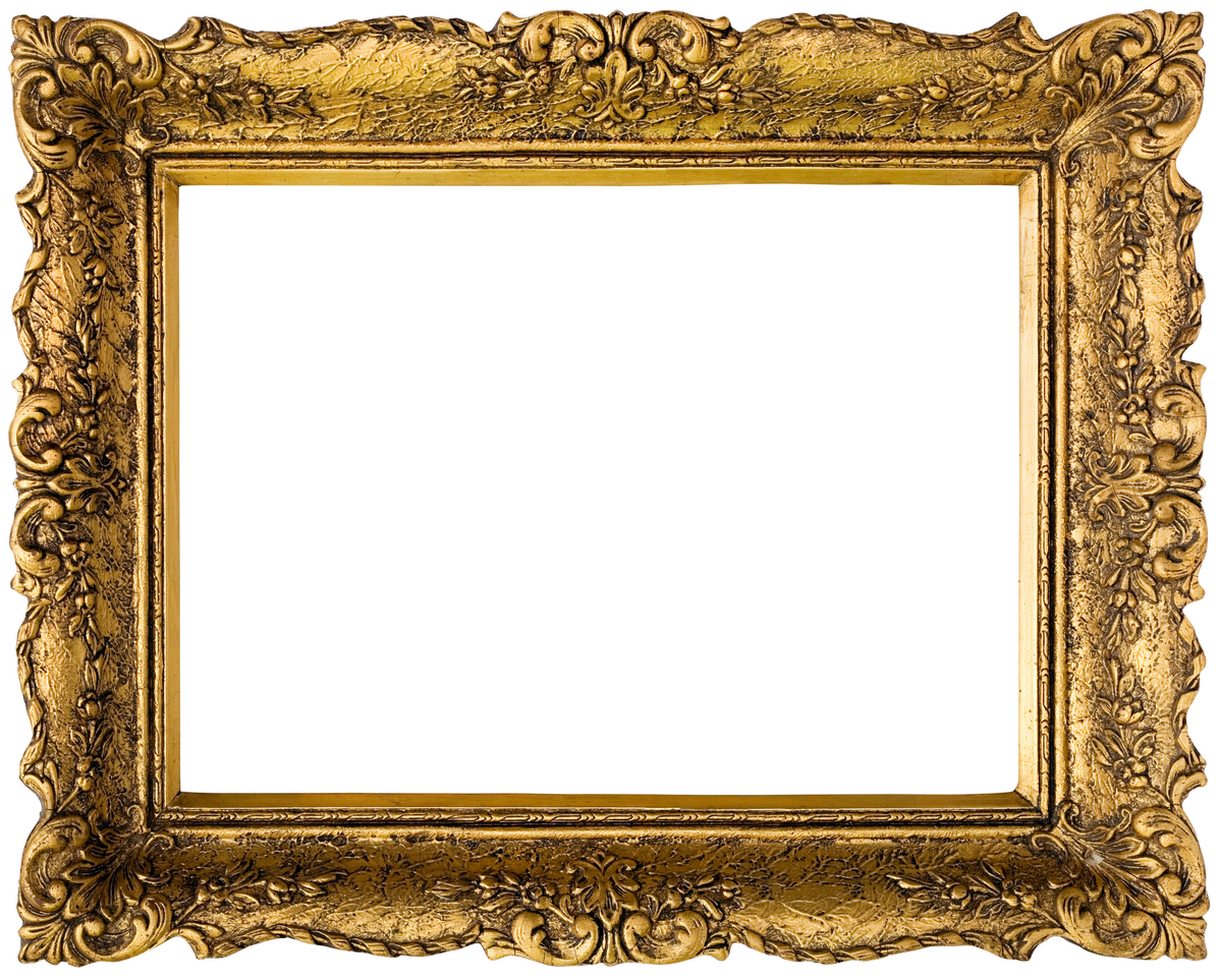 Golden Picture Frame Cutout