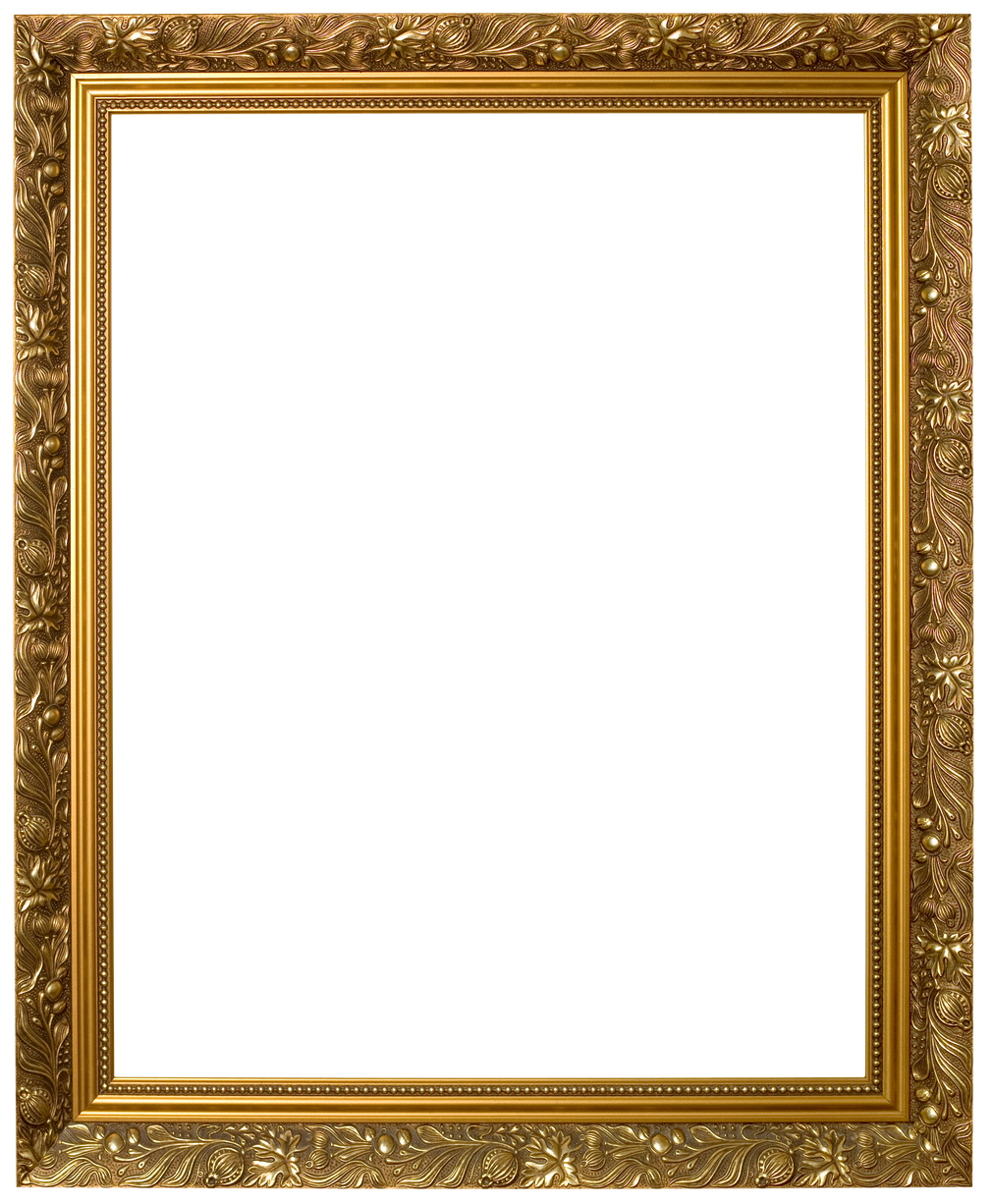 Golden Picture Frame Cutout